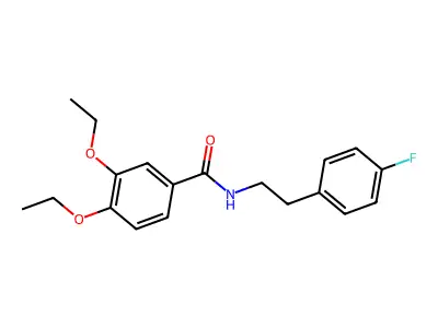 3,4-diethoxy-N-[2-(4-fluorophenyl)ethyl]benzamide structure