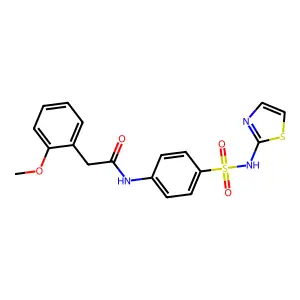 2-(2-methoxyphenyl)-N-[4-(1,3-thiazol-2-ylsulfamoyl)phenyl]acetamide structure