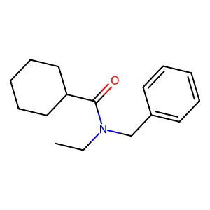 N-benzyl-N-ethylcyclohexanecarboxamide structure