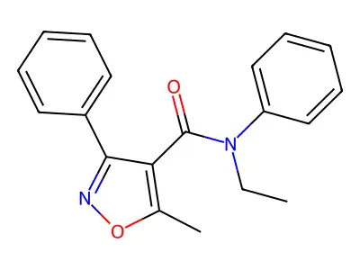 N-ethyl-5-methyl-N,3-diphenyl-1,2-oxazole-4-carboxamide structure
