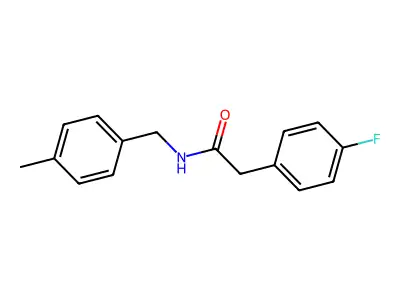 2-(4-fluorophenyl)-N-[(4-methylphenyl)methyl]acetamide structure