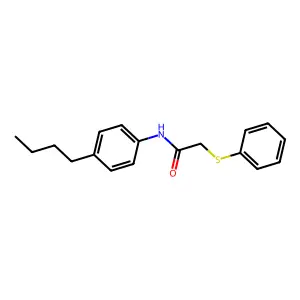 N-(4-butylphenyl)-2-(phenylsulfanyl)acetamide structure