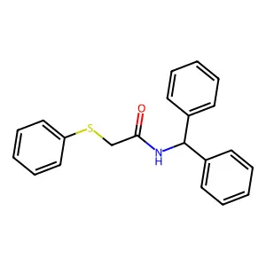 N-(二苯甲基)-2-(苯硫基)乙酰胺 structure