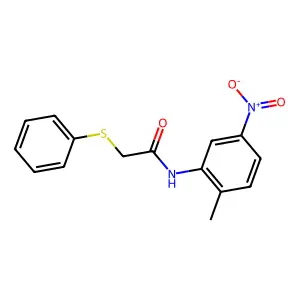 N-(2-methyl-5-nitrophenyl)-2-(phenylsulfanyl)acetamide structure