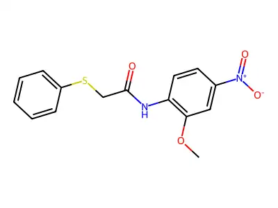 N-(2-methoxy-4-nitrophenyl)-2-(phenylsulfanyl)acetamide structure