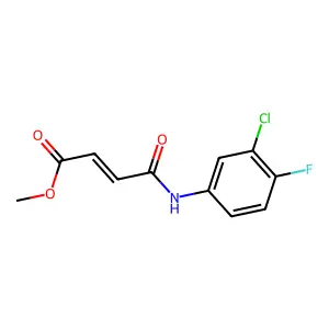 Methyl 4-(3-chloro-4-fluoroanilino)-4-oxobut-2-enoate structure