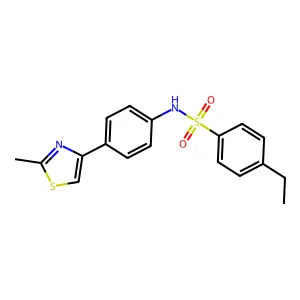4-ethyl-N-[4-(2-methyl-1,3-thiazol-4-yl)phenyl]benzenesulfonamide structure
