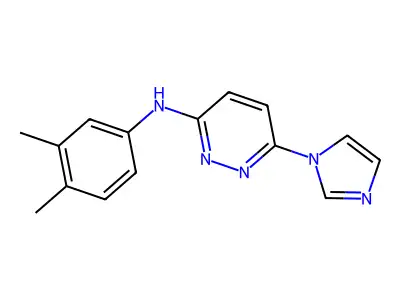 N-(3,4-dimethylphenyl)-6-imidazol-1-ylpyridazin-3-amine structure