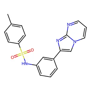 N-(3-(imidazo[1,2-a]pyrimidin-2-yl)phenyl)-4-methylbenzenesulfonamide structure