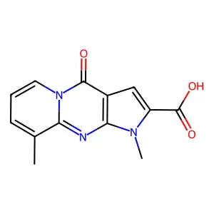 1,9-dimethyl-4-oxo-1,4-dihydropyrido[1,2-a]pyrrolo[2,3-d]pyrimidine-2-carboxylic acid structure