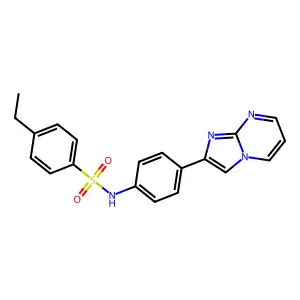 4-ethyl-N-(4-imidazo[1,2-a]pyrimidin-2-ylphenyl)benzenesulfonamide structure