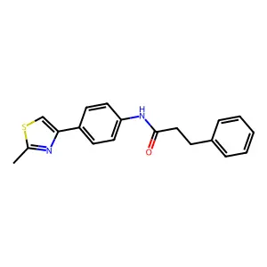 N-[4-(2-methyl-1,3-thiazol-4-yl)phenyl]-3-phenylpropanamide structure