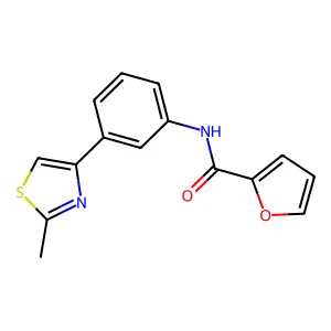 N-[3-(2-methyl-1,3-thiazol-4-yl)phenyl]furan-2-carboxamide structure