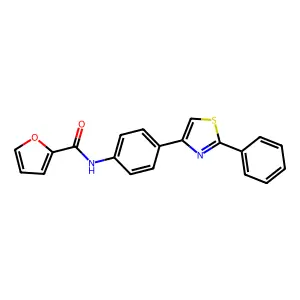 N-[4-(2-phenyl-1,3-thiazol-4-yl)phenyl]-2-furamide structure