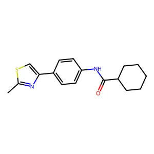 N-[4-(2-methyl-1,3-thiazol-4-yl)phenyl]cyclohexanecarboxamide structure