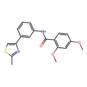 2,4-dimethoxy-N-[3-(2-methyl-1,3-thiazol-4-yl)phenyl]benzamide structure