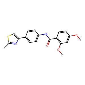2,4-dimethoxy-N-[4-(2-methyl-1,3-thiazol-4-yl)phenyl]benzamide structure