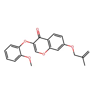 3-(2-methoxyphenoxy)-7-((2-methylallyl)oxy)-4H-chromen-4-one structure