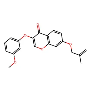 3-(3-methoxyphenoxy)-7-((2-methylallyl)oxy)-4H-chromen-4-one structure