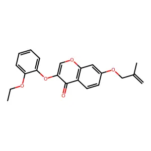 3-(2-ethoxyphenoxy)-7-((2-methylallyl)oxy)-4H-chromen-4-one structure