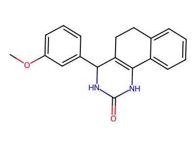 4-(3-methoxyphenyl)-3,4,5,6-tetrahydrobenzo[h]quinazolin-2(1H)-one structure