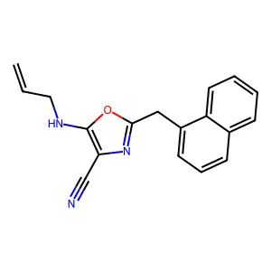 5-(Allylamino)-2-(1-naphthylmethyl)-1,3-oxazole-4-carbonitrile structure