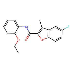 N-(2-ethoxyphenyl)-5-fluoro-3-methyl-1-benzofuran-2-carboxamide structure