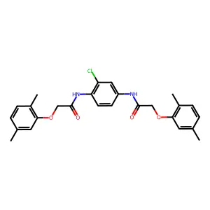 N-[3-chloro-4-[[2-(2,5-dimethylphenoxy)acetyl]amino]phenyl]-2-(2,5-dimethylphenoxy)acetamide structure