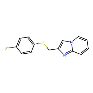 4-Bromophenyl imidazo[1,2-a]pyridin-2-ylmethyl sulfide structure