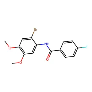 N-(2-bromo-4,5-dimethoxyphenyl)-4-fluorobenzamide structure