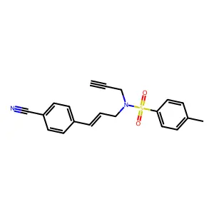 N-(4-cyanocinnamyl)-4-methyl-N-(2-propynyl)benzenesulfonamide structure