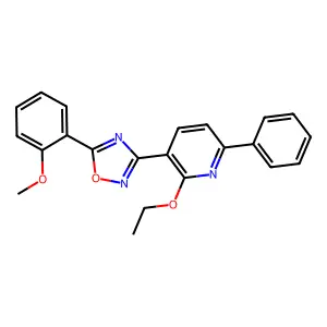 2-Ethoxy-3-[5-(2-methoxyphenyl)-1,2,4-oxadiazol-3-yl]-6-phenylpyridine structure