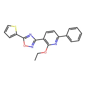 3-(2-Ethoxy-6-phenylpyridin-3-yl)-5-thiophen-2-yl-1,2,4-oxadiazole structure
