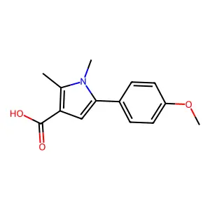 5-(4-methoxyphenyl)-1,2-dimethyl-1H-pyrrole-3-carboxylic acid structure