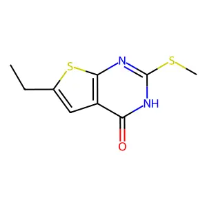 6-Ethyl-2-(methylthio)thieno[2,3-d]pyrimidin-4(1H)-one structure