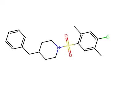 4-Benzyl-1-(4-chloro-2,5-dimethylbenzenesulfonyl)piperidine structure