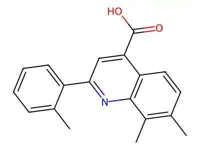 7,8-Dimethyl-2-(2-methylphenyl)quinoline-4-carboxylic acid structure