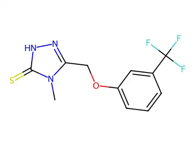 4-methyl-5-{[3-(trifluoromethyl)phenoxy]methyl}-4H-1,2,4-triazole-3-thiol structure