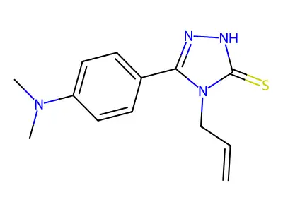 4-allyl-5-[4-(dimethylamino)phenyl]-4H-1,2,4-triazole-3-thiol structure