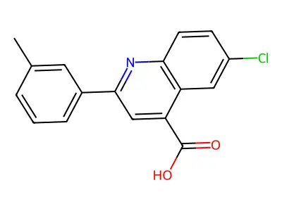 6-Chloro-2-(3-methylphenyl)quinoline-4-carboxylic acid structure