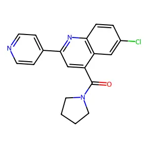 (6-Chloro-2-pyridin-4-ylquinolin-4-yl)-pyrrolidin-1-ylmethanone structure