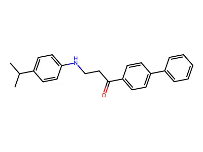 1-(4-Phenylphenyl)-3-(4-propan-2-ylanilino)propan-1-one structure