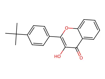 2-(4-tert-butylphenyl)-3-hydroxy-4H-chromen-4-one structure