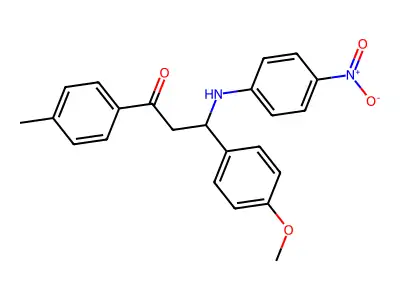 3-(4-Methoxyphenyl)-1-(4-methylphenyl)-3-(4-nitroanilino)propan-1-one structure
