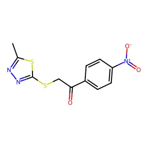 2-[(5-Methyl-1,3,4-thiadiazol-2-yl)sulfanyl]-1-(4-nitrophenyl)ethanone structure
