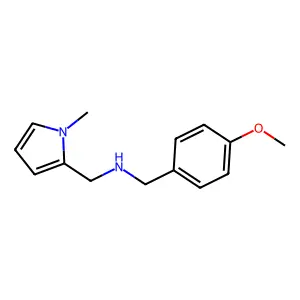 1-(4-methoxyphenyl)-N-[(1-methylpyrrol-2-yl)methyl]methanamine structure