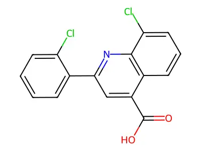 8-Chloro-2-(2-chlorophenyl)quinoline-4-carboxylic acid structure