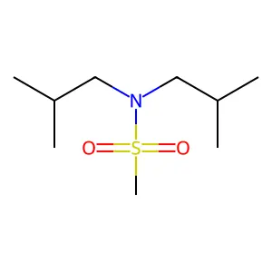 N,N-bis(2-methylpropyl)methanesulfonamide structure