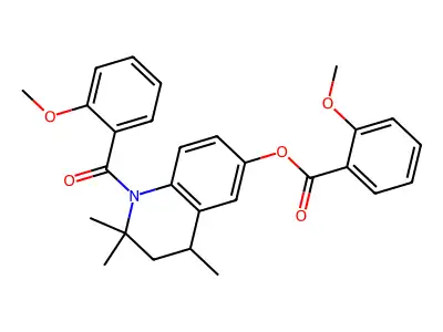 1-[(2-methoxyphenyl)carbonyl]-2,2,4-trimethyl-1,2,3,4-tetrahydroquinolin-6-yl 2-methoxybenzoate structure