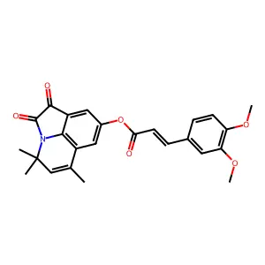 4,4,6-trimethyl-1,2-dioxo-1,2-dihydro-4H-pyrrolo[3,2,1-ij]quinolin-8-yl (2E)-3-(3,4-dimethoxyphenyl)prop-2-enoate structure